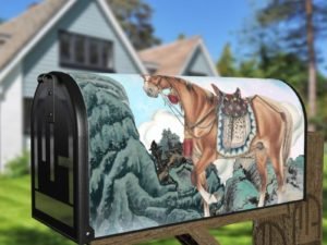 Pretty Brown Horse Decorative Curbside Farm Mailbox Cover