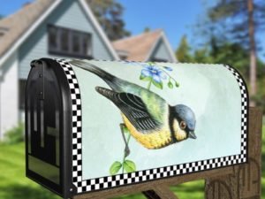 Little Bird on a Blooming Branch - Welcome Family and Friends Decorative Curbside Farm Mailbox Cover