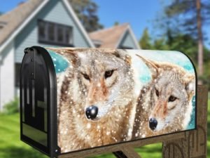 Winter Wolves Decorative Curbside Farm Mailbox Cover