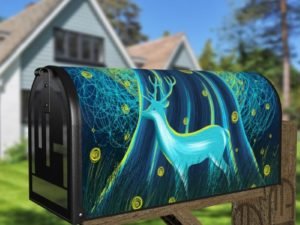 Magical Forest Night Decorative Curbside Farm Mailbox Cover