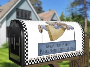 Primitive Country Garden Angel #4 - Angels from Up Above Please Protect Those We Love Decorative Curbside Farm Mailbox Cover