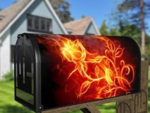 Beautiful Fire Rose Decorative Curbside Farm Mailbox Cover