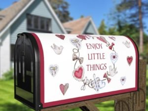 Cute Country Patchwork Design #2 - Enjoy Little Things Decorative Curbside Farm Mailbox Cover