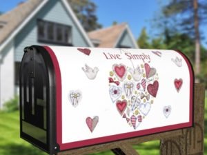 Cute Country Patchwork Design #1 - Live Simply Decorative Curbside Farm Mailbox Cover