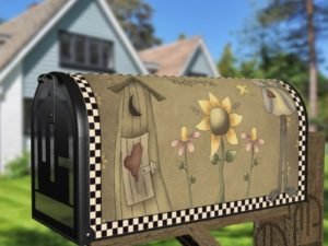 Primitive Country Cute Owl - Welcome Decorative Curbside Farm Mailbox Cover