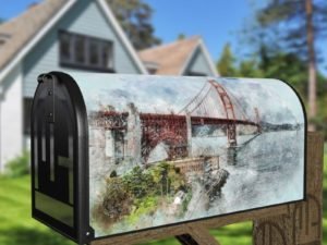 The Golden Gate Bridge Decorative Curbside Farm Mailbox Cover