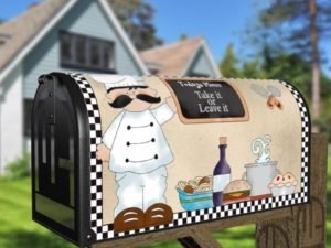 Cute Italian Chef - Today's Menu - Take it or Leave it Decorative Curbside Farm Mailbox Cover