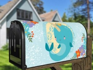 Cute Greeting Narwhal - Greetings Decorative Curbside Farm Mailbox Cover