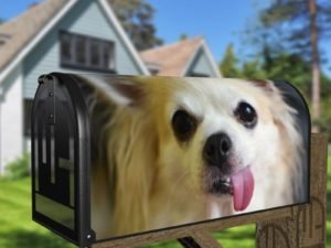 Puppy Tongue Out #2 Decorative Curbside Farm Mailbox Cover