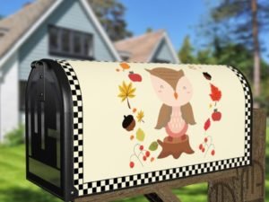 Cute Brown Owl Decorative Curbside Farm Mailbox Cover