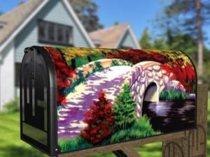 Bridge to Autumn Decorative Curbside Farm Mailbox Cover