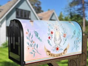 Cute Ethnic Bunny - Dreamer Decorative Curbside Farm Mailbox Cover