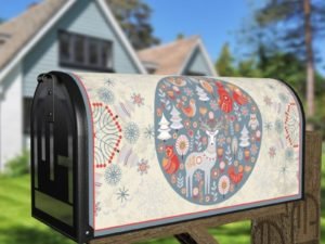 Scandinavian Tale #4 - Merry Christmas Decorative Curbside Farm Mailbox Cover
