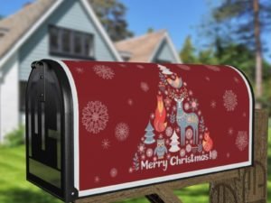 Scandinavian Tale #1 - Merry Christmas Decorative Curbside Farm Mailbox Cover