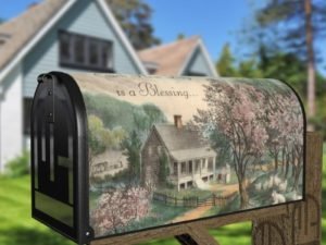 Peaceful Country Home - Each New Day is a Blessing Decorative Curbside Farm Mailbox Cover