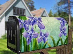 Purple Lilies Decorative Curbside Farm Mailbox Cover