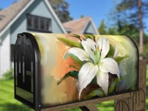 Delicate Lily Decorative Curbside Farm Mailbox Cover
