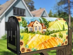 September Farmhouse Decorative Curbside Farm Mailbox Cover