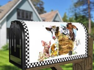 Cute Barnyard Animals #1 Decorative Curbside Farm Mailbox Cover