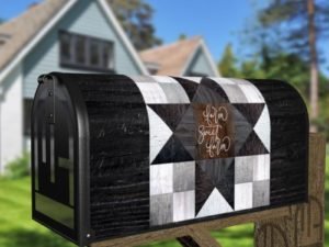 Farmhouse Barn Wood Quilt Tiles #1 Decorative Curbside Farm Mailbox Cover
