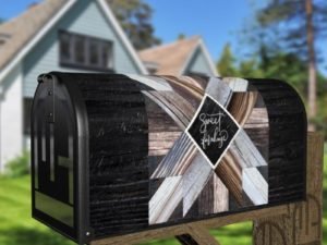 Farmhouse Barn Wood Quilt Tiles #3 Decorative Curbside Farm Mailbox Cover