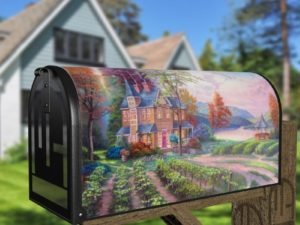 Beautiful Church Beside the River Decorative Curbside Farm Mailbox Cover
