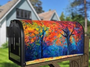 The Vibrating Colors of October Decorative Curbside Farm Mailbox Cover