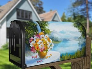 Summer Lake Cottage Porch Decorative Curbside Farm Mailbox Cover