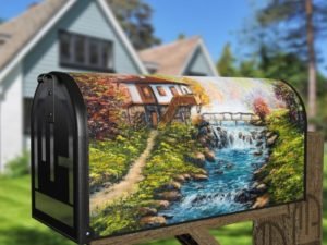 Riverside Cottage in the Mountains Decorative Curbside Farm Mailbox Cover