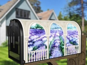 Lavender Fields Decorative Curbside Farm Mailbox Cover
