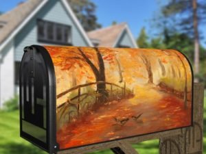 Orange Light Evening Decorative Curbside Farm Mailbox Cover