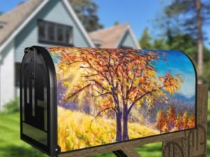 Beautiful Tree in the Field Decorative Curbside Farm Mailbox Cover