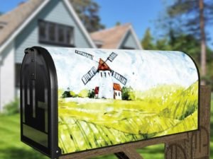 Summertime Windmill Decorative Curbside Farm Mailbox Cover