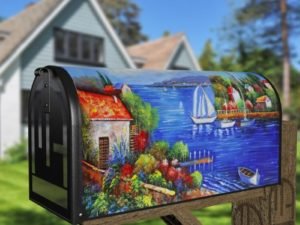 Summer Holiday at the Lake #1 Decorative Curbside Farm Mailbox Cover