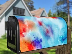 Beautiful Bright Watercolor Design Decorative Curbside Farm Mailbox Cover