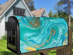 Beautiful Bright Marble Pattern Decorative Curbside Farm Mailbox Cover