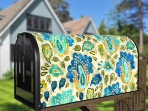 Beautiful Ethnic Native Boho Flower Design #3 Decorative Curbside Farm Mailbox Cover