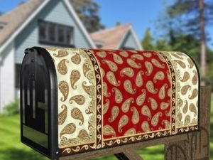 Beautiful Folk Ethnic Native Boho Paisley Design #10 Decorative Curbside Farm Mailbox Cover