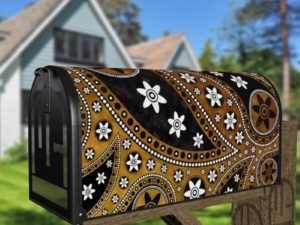Beautiful Folk Ethnic Native Boho Paisley Design #12 Decorative Curbside Farm Mailbox Cover