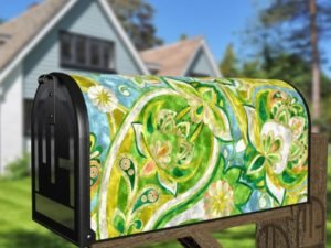 Beautiful Folk Ethnic Native Boho Paisley Design #14 Decorative Curbside Farm Mailbox Cover