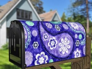 Beautiful Folk Ethnic Native Boho Paisley Design #17 Decorative Curbside Farm Mailbox Cover