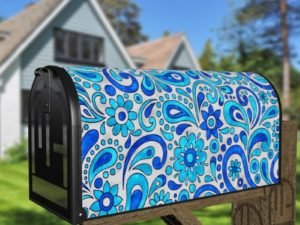 Beautiful Folk Ethnic Native Boho Paisley Design #19 Decorative Curbside Farm Mailbox Cover