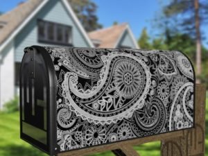 Beautiful Folk Ethnic Native Boho Paisley Design #21 Decorative Curbside Farm Mailbox Cover