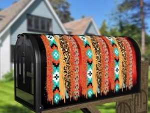 Beautiful Native Folk Design Decorative Curbside Farm Mailbox Cover
