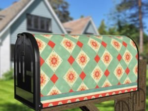 Beautiful Pastel Ethnic Bohemian Design #2 Decorative Curbside Farm Mailbox Cover