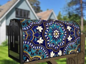 Beautiful Ethnic Native Boho Colorful Mandala Design #11 Decorative Curbside Farm Mailbox Cover