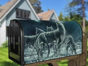 Pack of Winter Wolves Decorative Curbside Farm Mailbox Cover