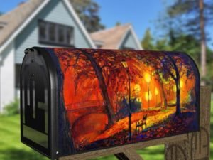 Evening at the Park Decorative Curbside Farm Mailbox Cover