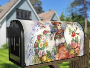 Beautiful Eastern European Folk Dancer Decorative Curbside Farm Mailbox Cover