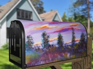 Purple Sunset Decorative Curbside Farm Mailbox Cover